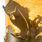 Meyda Lighting Leaping Bass 11" Antique Copper Wall Sconce With Amber Shade Glass