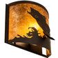 Meyda Lighting Leaping Bass 11" Oil Rubbed Bronze Wall Sconce With Amber Mica Shade Glass