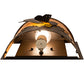 Meyda Lighting Leaping Bass 11" Oil Rubbed Bronze Wall Sconce With Amber Mica Shade Glass