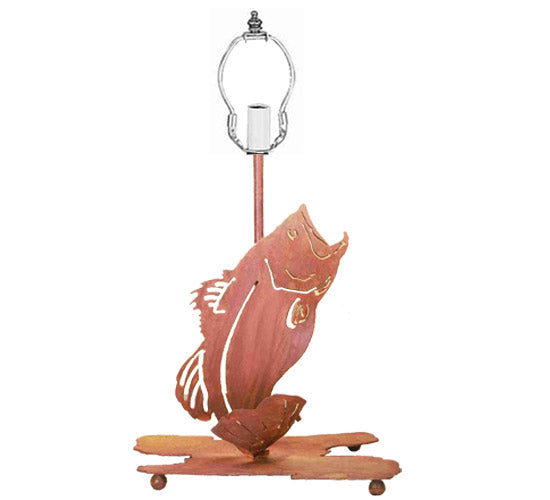 Meyda Lighting Leaping Bass 14" Rust Table Lamp Base