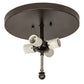 Meyda Lighting Leaping Bass 22" 4-Light Cafe Noir Flush Mount Light With Amber Mica Shade Glass