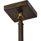 Meyda Lighting Leaping Trout 10" Antique Copper Mini Pendant Light With Silver Mica Shade Glass