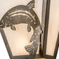 Meyda Lighting Leaping Trout 13" 2-Light Antique Copper Wall Sconce With White Art Shade Glass