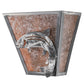 Meyda Lighting Leaping Trout 13" 2-Light Industrial Steel Wall Sconce With Silver Mica Shade Glass