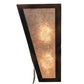 Meyda Lighting Leaping Trout 13" 2-Light Light Burnished Antique Copper Wall Sconce With Silver Mica Shade Glass