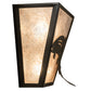 Meyda Lighting Leaping Trout 13" 2-Light Timeless Bronze Wall Sconce With Silver Mica Shade Glass