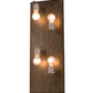 Meyda Lighting Leaping Trout 13" 4-Light Antique Copper Wall Sconce With Silver Shade Glass