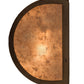 Meyda Lighting Leaping Trout 13" 4-Light Antique Copper Wall Sconce With Silver Shade Glass