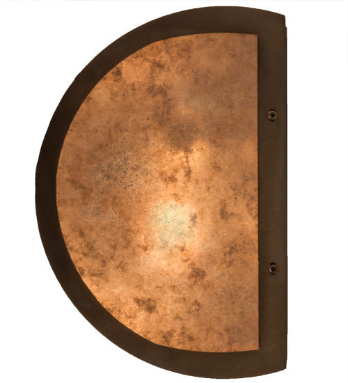 Meyda Lighting Leaping Trout 13" 4-Light Antique Copper Wall Sconce With Silver Shade Glass