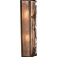 Meyda Lighting Leaping Trout 13" 4-Light Antique Copper Wall Sconce With Silver Shade Glass