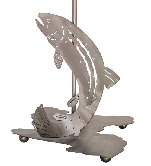 Meyda Lighting Leaping Trout 14" 2-Light Industrial Steel Table Lamp Base