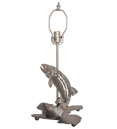 Meyda Lighting Leaping Trout 14" 2-Light Industrial Steel Table Lamp Base