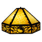 Meyda Lighting Leaping Trout 20" 3-Light Textured Black Pendant Light With Beige Art Shade Glass