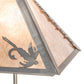 Meyda Lighting Leaping Trout 21" 2-Light Industrial Steel Table Lamp With Silver Mica Shade Glass