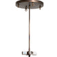 Meyda Lighting Leaping Trout 22" 4-Light Light Burnished Antique Copper Semi-flush Mount Light With Silver Mica Shade Glass