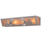 Meyda Lighting Leaping Trout 24" 4-Light Nickel Vanity Light With Silver Mica Shade Glass