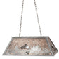 Meyda Lighting Leaping Trout 33" 6-Light Industrial Steel Island Pendant Light With Silver Mica Shade Glass