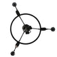 Meyda Lighting Leaping Trout 36" 6-Light 3-Arm Mahogany Bronze Chandelier Hardware