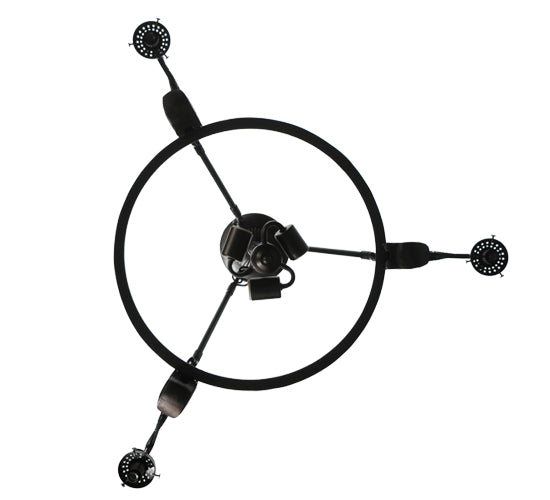 Meyda Lighting Leaping Trout 36" 6-Light 3-Arm Mahogany Bronze Chandelier Hardware