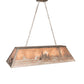 Meyda Lighting Leaping Trout 48" 6-Light Industrial Steel Island Pendant Light With Silver Mica Shade Glass