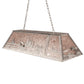 Meyda Lighting Leaping Trout 48" 6-Light Industrial Steel Island Pendant Light With Silver Mica Shade Glass