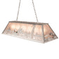 Meyda Lighting Leaping Trout 48" 6-Light Industrial Steel Island Pendant Light With Silver Mica Shade Glass