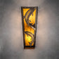 Meyda Lighting Leaping Trout 5" 2-Light Antique Copper Wall Sconce With Honey Art Shade Glass