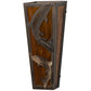 Meyda Lighting Leaping Trout 5" 2-Light Antique Copper Wall Sconce With Honey Art Shade Glass