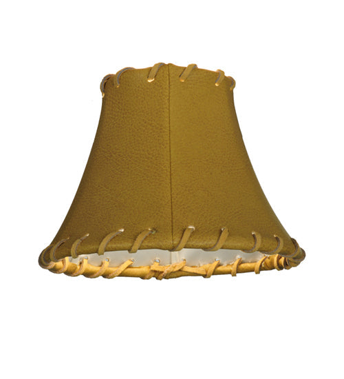 Meyda Lighting Leather 6"W x 5"H Beige Leather Shade