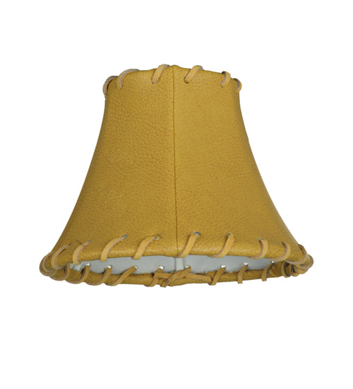 Meyda Lighting Leather 6"W x 5"H Beige Leather Shade