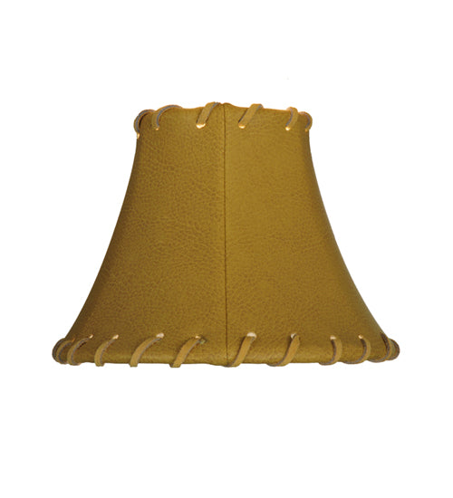 Meyda Lighting Leather 6"W x 5"H Beige Leather Shade