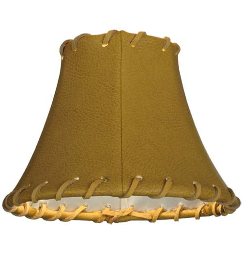 Meyda Lighting Leather 6"W x 5"H Beige Leather Shade