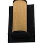 Meyda Lighting Legacy House 12" Black Wall Sconce With Beige Tawnyrock Idalight Shade Glass