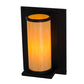 Meyda Lighting Legacy House 12" Black Wall Sconce With Beige Tawnyrock Idalight Shade Glass