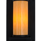 Meyda Lighting Legacy House 12" Black Wall Sconce With Beige Tawnyrock Idalight Shade Glass