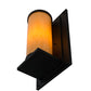 Meyda Lighting Legacy House 12" Black Wall Sconce With Beige Tawnyrock Idalight Shade Glass