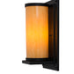 Meyda Lighting Legacy House 12" Black Wall Sconce With Beige Tawnyrock Idalight Shade Glass