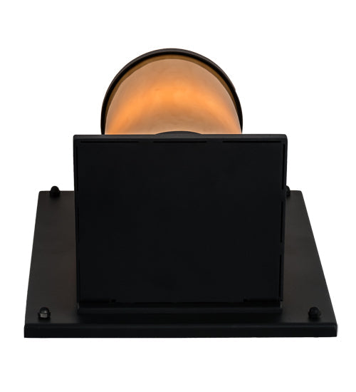 Meyda Lighting Legacy House 12" Black Wall Sconce With Beige Tawnyrock Idalight Shade Glass