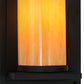 Meyda Lighting Legacy House 12" Black Wall Sconce With Beige Tawnyrock Idalight Shade Glass
