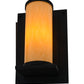 Meyda Lighting Legacy House 12" Black Wall Sconce With Beige Tawnyrock Idalight Shade Glass