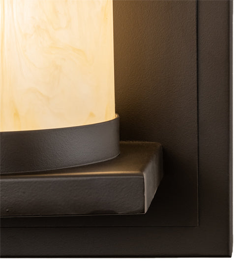 Meyda Lighting Legacy House 12" Oil Rubbed Bronze Wall Sconce With Creme Carrara Idalight Shade