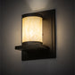 Meyda Lighting Legacy House 12" Oil Rubbed Bronze Wall Sconce With Creme Carrara Idalight Shade