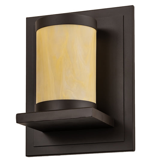 Meyda Lighting Legacy House 12" Oil Rubbed Bronze Wall Sconce With Creme Carrara Idalight Shade
