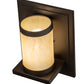 Meyda Lighting Legacy House 12" Oil Rubbed Bronze Wall Sconce With Creme Carrara Idalight Shade