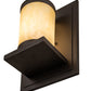 Meyda Lighting Legacy House 12" Oil Rubbed Bronze Wall Sconce With Creme Carrara Idalight Shade
