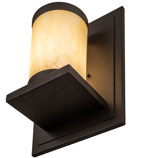 Meyda Lighting Legacy House 12" Oil Rubbed Bronze Wall Sconce With Creme Carrara Idalight Shade
