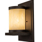 Meyda Lighting Legacy House 12" Oil Rubbed Bronze Wall Sconce With Creme Carrara Idalight Shade