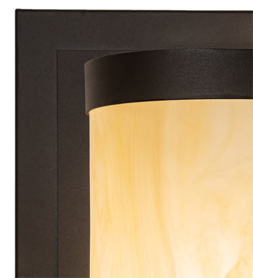 Meyda Lighting Legacy House 12" Oil Rubbed Bronze Wall Sconce With Creme Carrara Idalight Shade