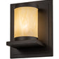 Meyda Lighting Legacy House 12" Oil Rubbed Bronze Wall Sconce With Creme Carrara Idalight Shade