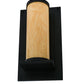 Meyda Lighting Legacy House 12" Textured Black Wall Sconce With Beige Tawnyrock Idalight Shade Glass